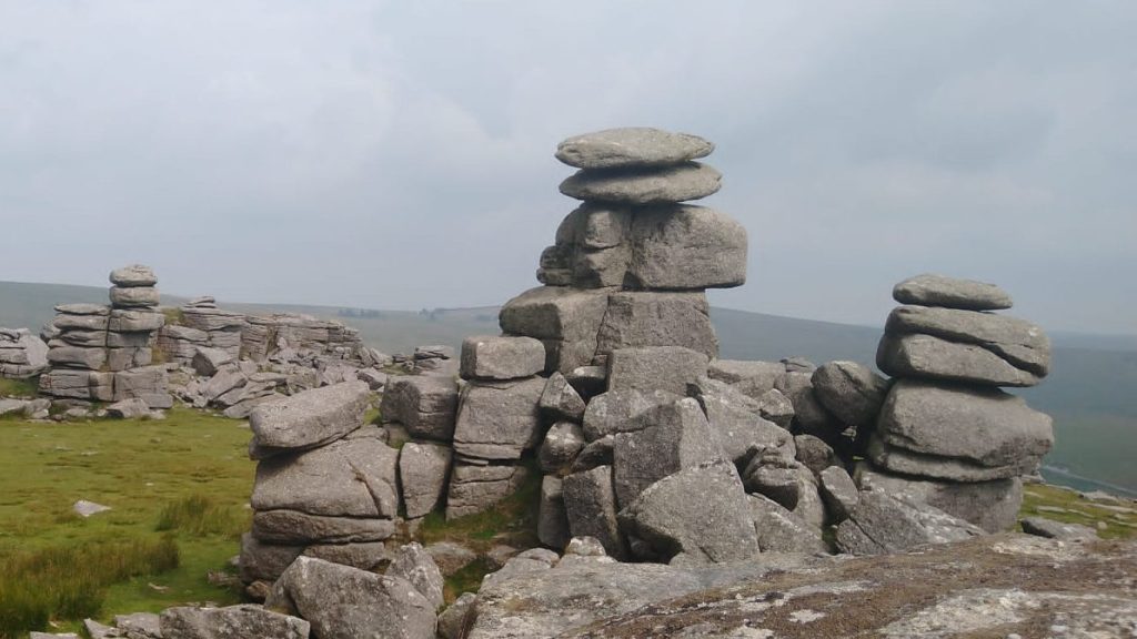 A photograph of Haytor on Dartmoor, Devon, UK.