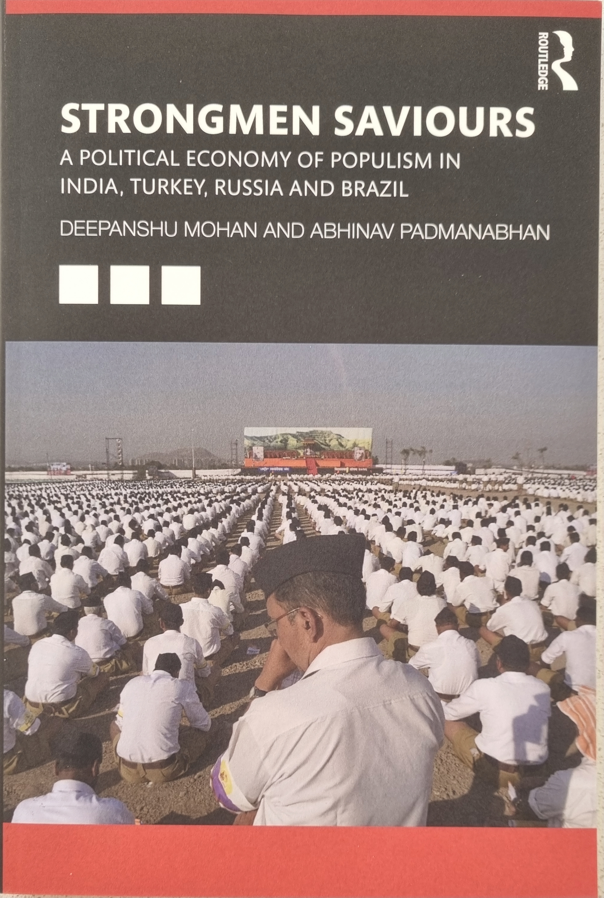 The cover of Strongmen Saviours by Deepnashu Mohan and Abhinav PAdmanabhan